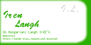 iren langh business card